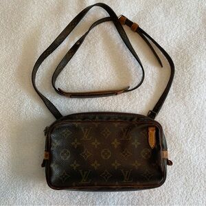 Vintage Louis Vuitton Monogram Marly Bandouliere Crossbody Bag Clean Interior